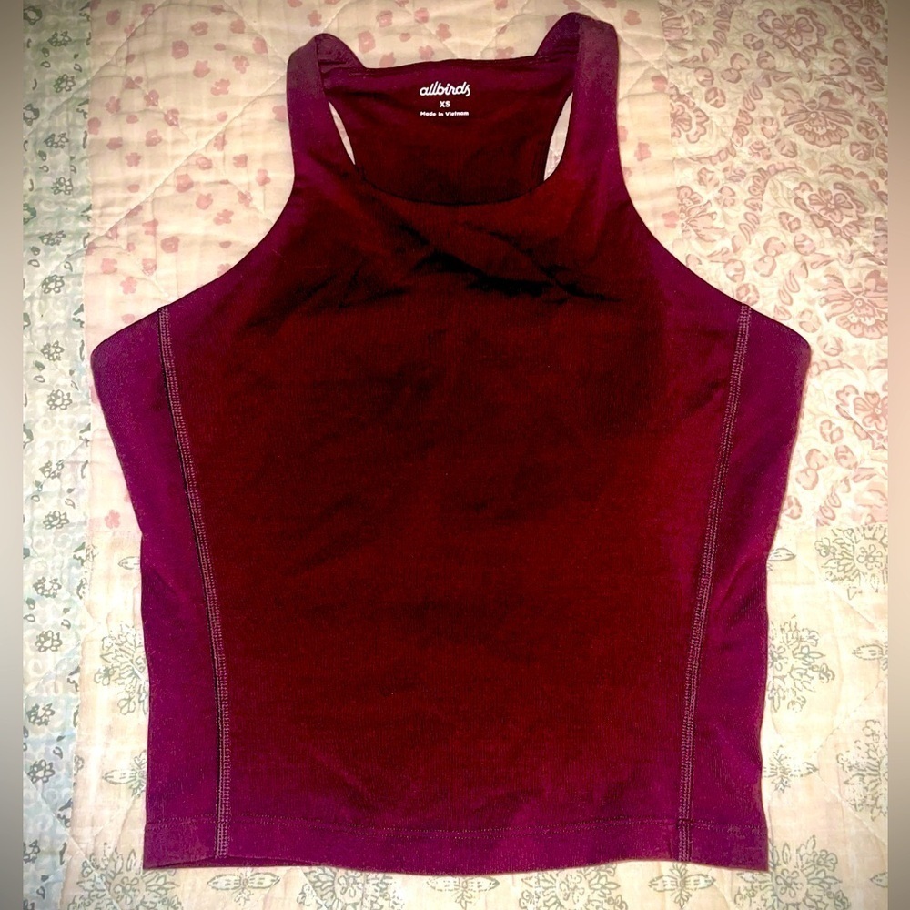 All birds Hazy Sienna colored sports natural running tank with shelf bra XS EUC